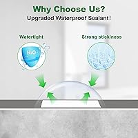 Vista 7 de Calafateo de silicona de 15.9 onzas (paquete de 3 unidades de 5.3 onzas), sellador de silicona impermeable para cocina, baño, adherencia más fuerte