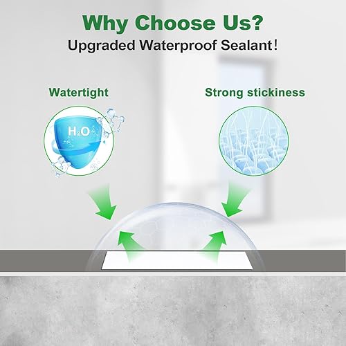 Miniatura 7 de Calafateo de silicona de 15.9 onzas (paquete de 3 unidades de 5.3 onzas), sellador de silicona impermeable para cocina, baño, adherencia más fuerte,