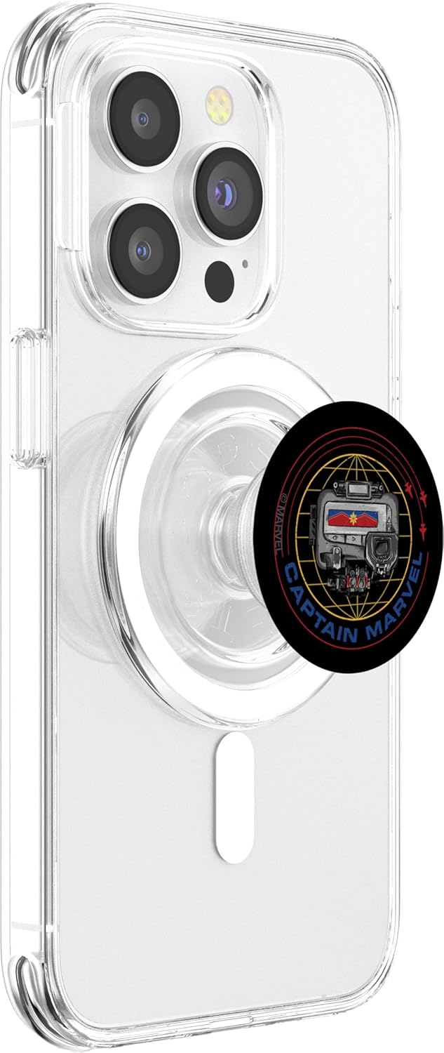 Marvel Paging Captain Marvel 90s Beeper PopSockets MagSafe PopGrip for iPhone