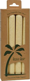 Aloha Bay Palm Tapers Cream, 4 Count