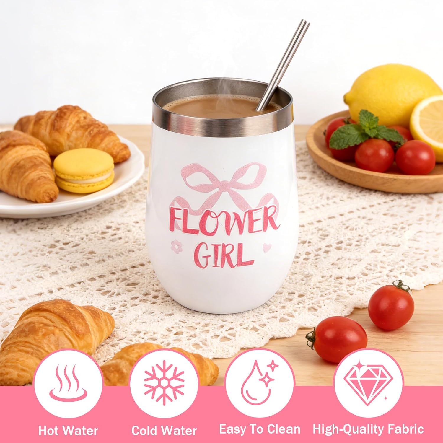 8 Pcs Flower Girl Proposal Gifts Set,Will You Be My Flower Girl Gift with Flowers Girls Bear Sunglasses Bracelet Hair Clip Hair Ties Card Water Cup Flowers Girls Bags for Wedding Proposal