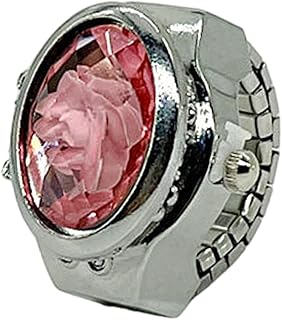 指リング時計、女性用時計リング | リング時計ジュエリー指時計 | クリエイティブなムーブメントのスタッキングリング、調節可能なバスケットリングウォッチ、女性、男性用