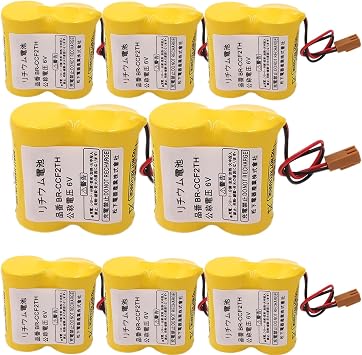8pcs/Pack BR-CCF2TH 6V 5000mah Battery with Brown Plug for Fanuc A98L-0001-0902/A98L-0031-0006 PLC Back-Power