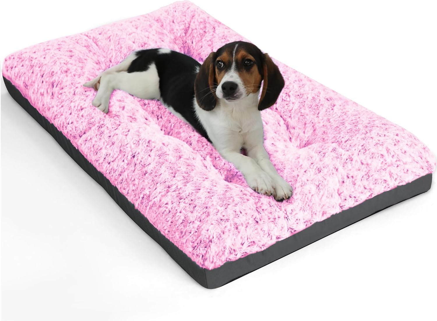 POCBLUE Deluxe Washable Dog Bed for Small Dogs Dog Crate Mat 24 inch Comfy Fluffy