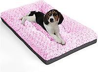 Vista 8 de POCBLUE Cama lavable de lujo para perros pequeños, tapete para jaula de perro de 23 pulgadas, almohadilla cómoda y esponjosa para perrera