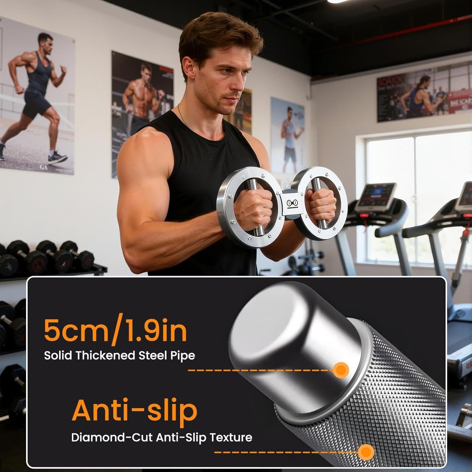 Grip Strength Trainer,Arm Shoulder Strength Training | Hand Forearm Trainer, Forearm Exerciser For Gym Workouts Rehabilitation With Non-Slip Foam Handles