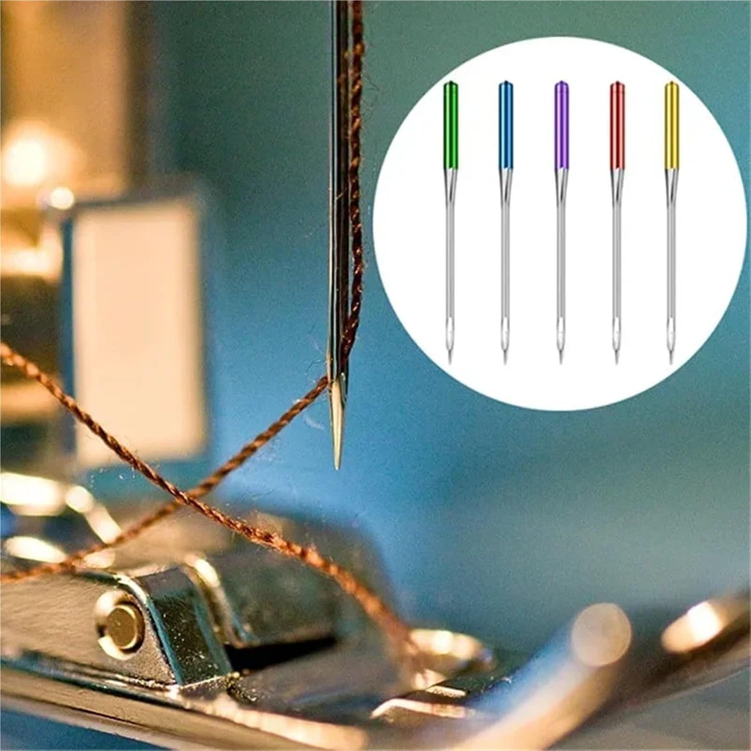 Stretch Needles 50Pieces Sewing Machine Needles Universal Regular Point for Sewing Knitwear,Loungewear,Elastic Material(N90)