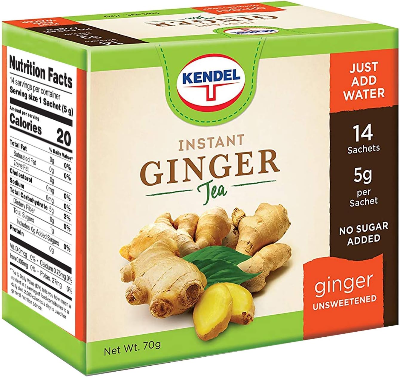 Kendel Instant Ginger Tea - Unsweentened