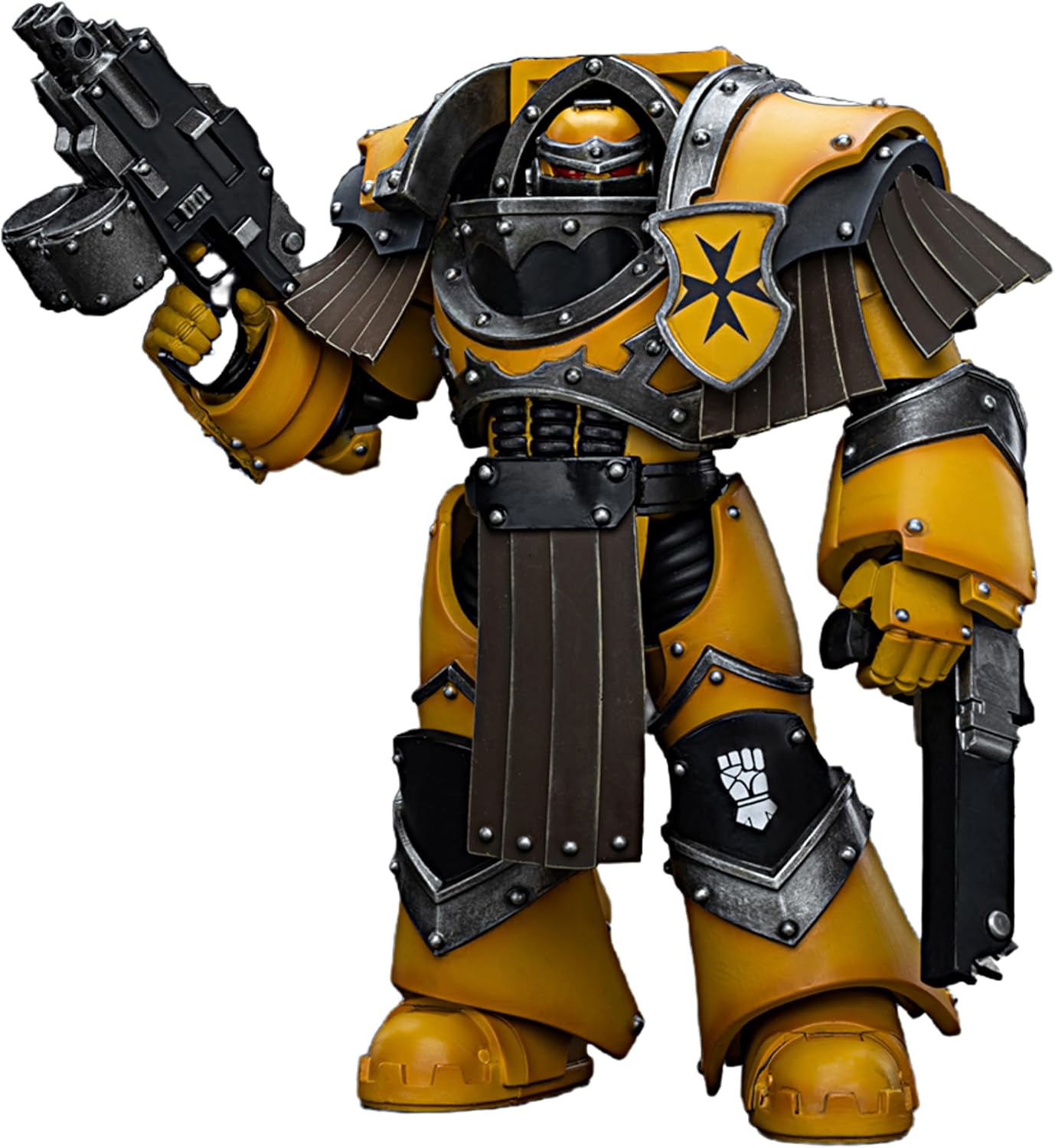 JOYTOY Warhammer 40K 1/18 Action Figures Imperial FistsImperial Fists Legion Cataphractii Terminator Squad Legion Cataphractii Sergeant with Power Sword Collectible Model