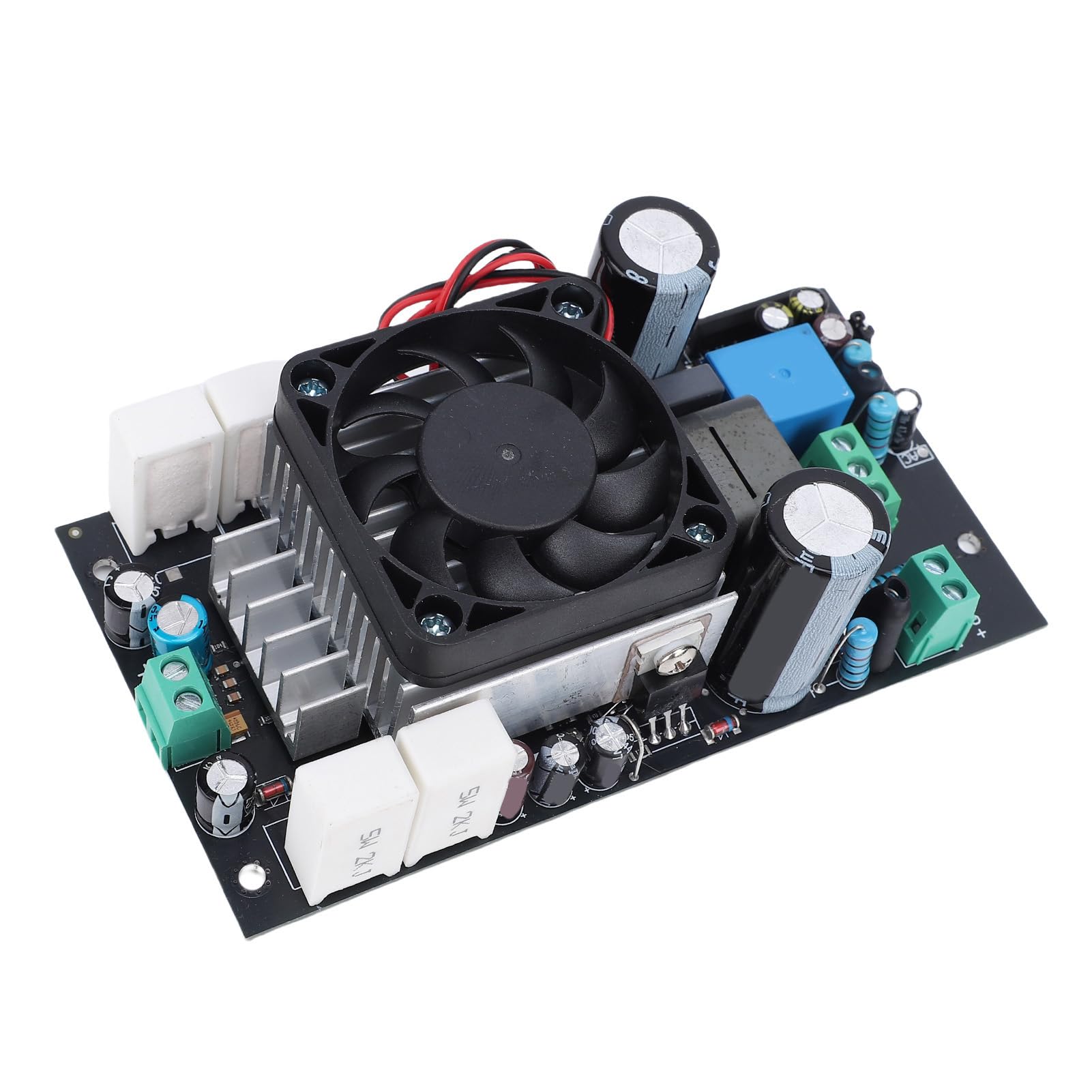 Sxhlseller Płytka Wzmacniacza Mocy HiFi Klasy D o Mocy 1000 W, Płytka Wzmacniacza Cyfrowego z Podwójnym Wyjściem i Precyzyjnym Modułem Zasilania, Układ IRS2092S
