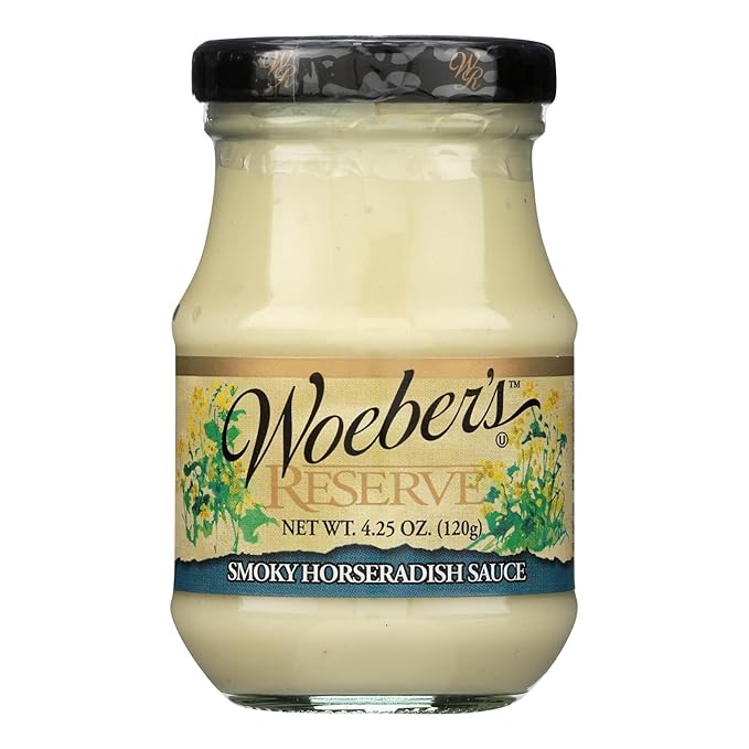 Woeber's Mustard Smoky Horseradish Sauce Case of 6 4.