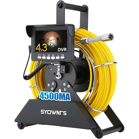 Sewer Camera for Pipeline Inspection[100ft/30m Drain Camera with 12 LED Lights]