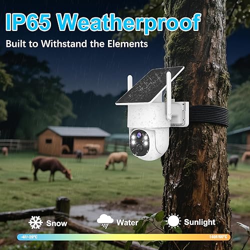 Miniatura 6 de Cámara de seguridad celular 4G LTE para exteriores, cámara de seguridad inalámbrica sin WiFi, datos ilimitados gratuitos de 365 días, vista en vivo