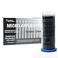 Vista 7 de LA MIERE 400pcs cepillos micro dentales de los aplicadores finos, microswabs disponibles superfino 4.9 ft m blanco
