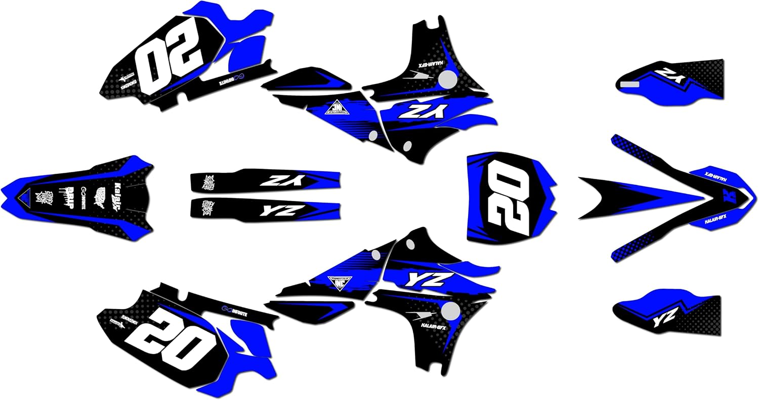 Graphics Kit for Yamaha Yamaha YZ450F (2010-2013) Spear Series Smoke 16 Mil - On/Off the Road - Dirt Pit Bike Motorcycle Sticker, Dirtbike Racing Decal Motocross Accessories no-Plastics
