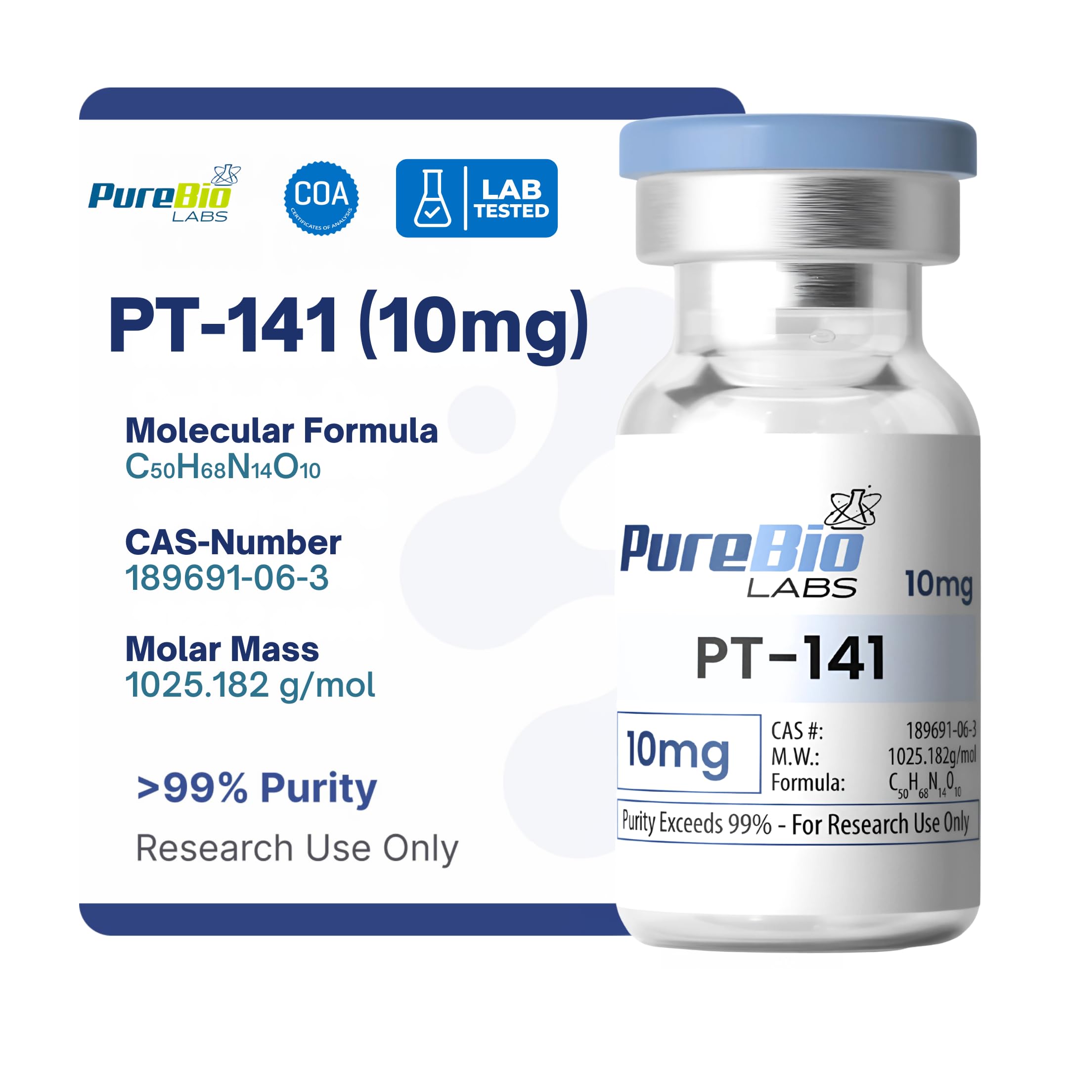 péptido pt141 donde lo venden Pure Bio Labs PT-141 - Vial de péptidos de investigación de 10 mg - Alta pureza Comprar PT-141 (Bremelanotida) en México
