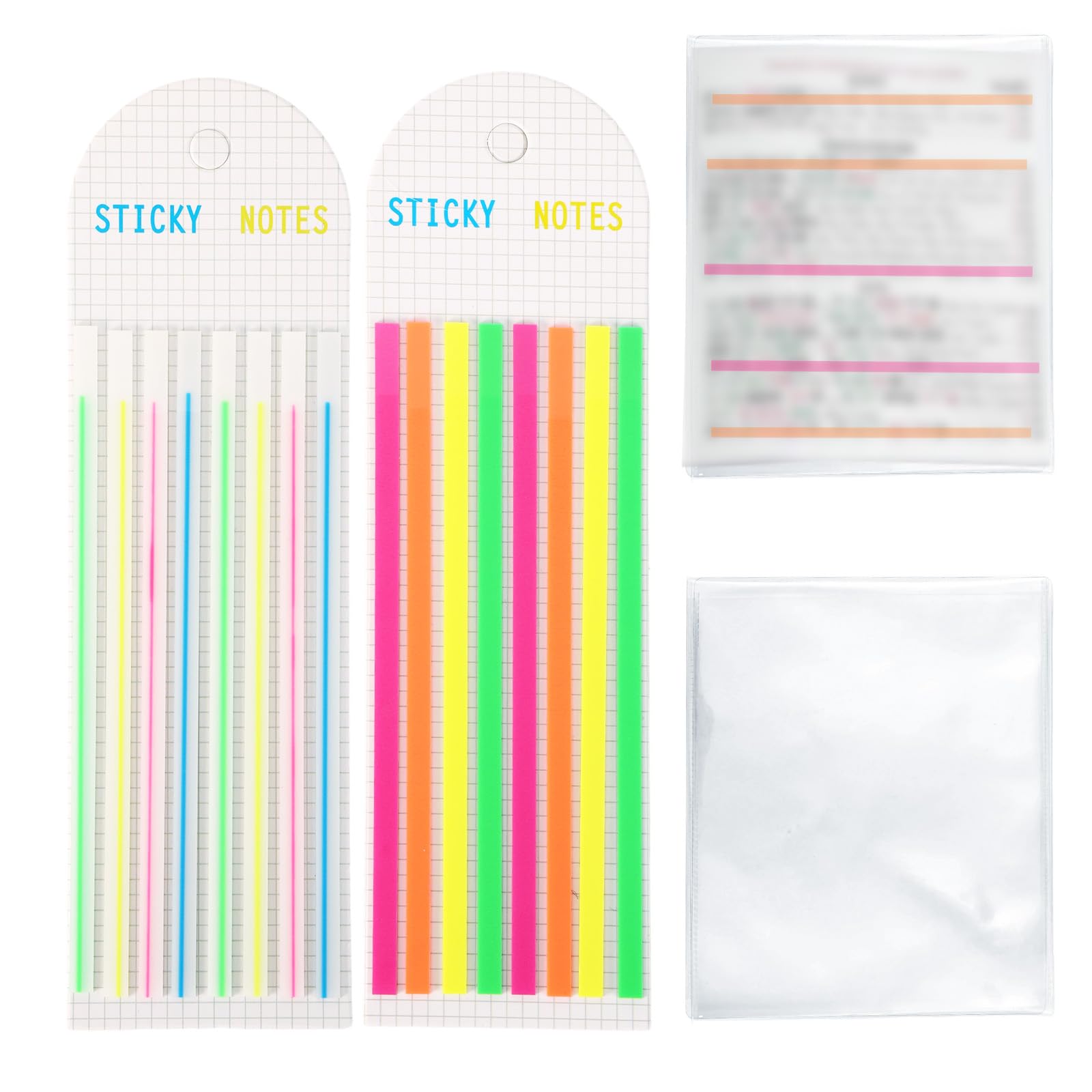4pcs Mahjong Card Sleeve Holder Cover Set with 320 Line Reader Strips Label
