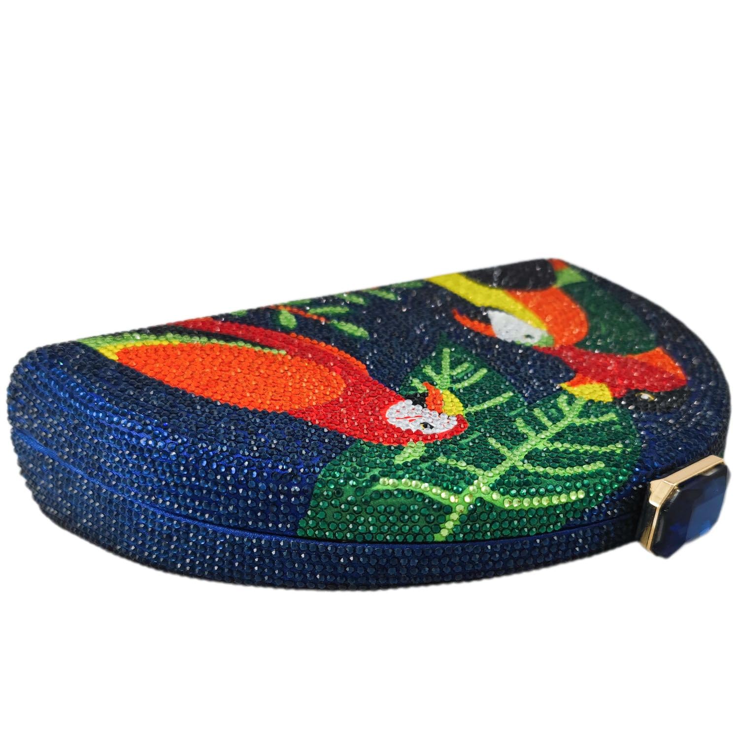 Boutique De FGG Bolso de mano formal con diamantes de imitación para mujer