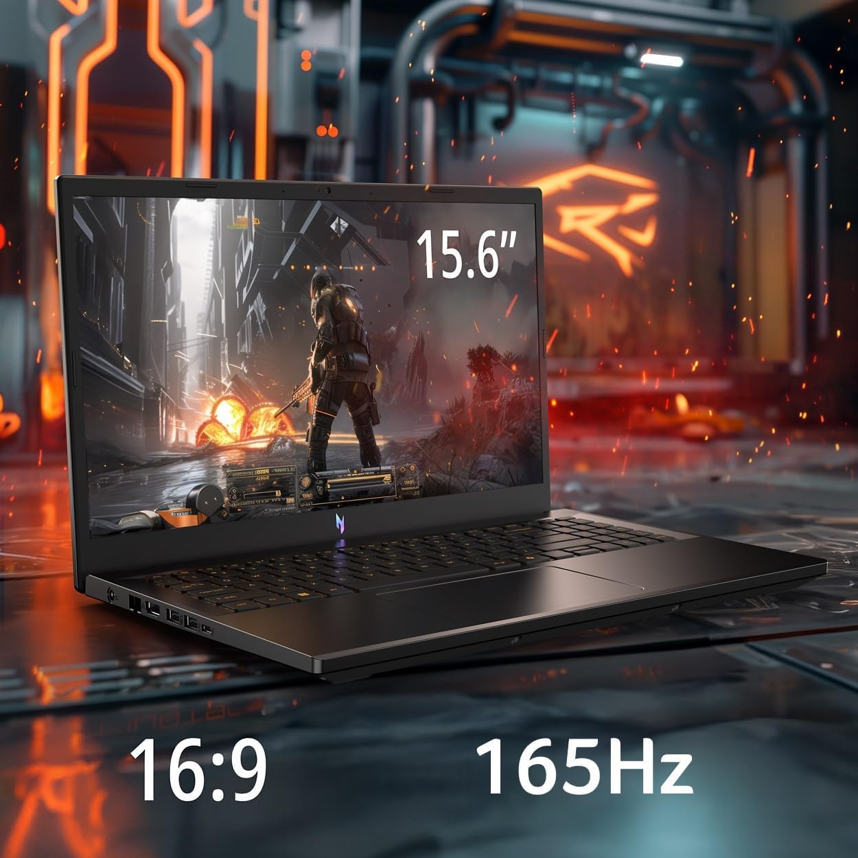 acer Nitro V 15,6" FHD Gaming Laptop, Intel Core i5-13420H, GeForce RTX 4050, 16GB RAM 1TB SSD, 128gb 9H Docking Station, Webcam, Wi-Fi, Tastiera retroilluminata, Bluetooth, Windows 11 Home, Nero