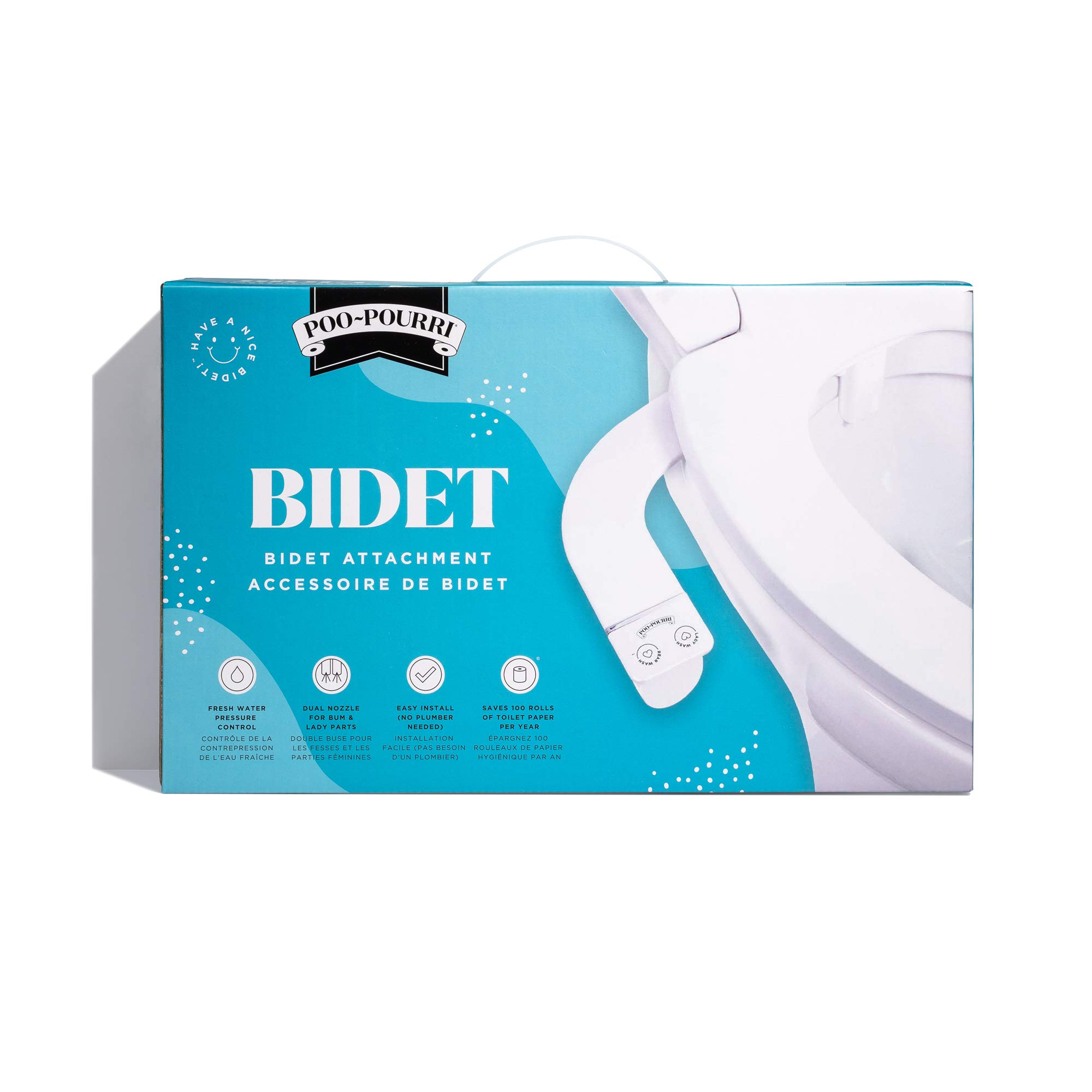 Poo Pourri Bidet, fresh + clean for in-between, White