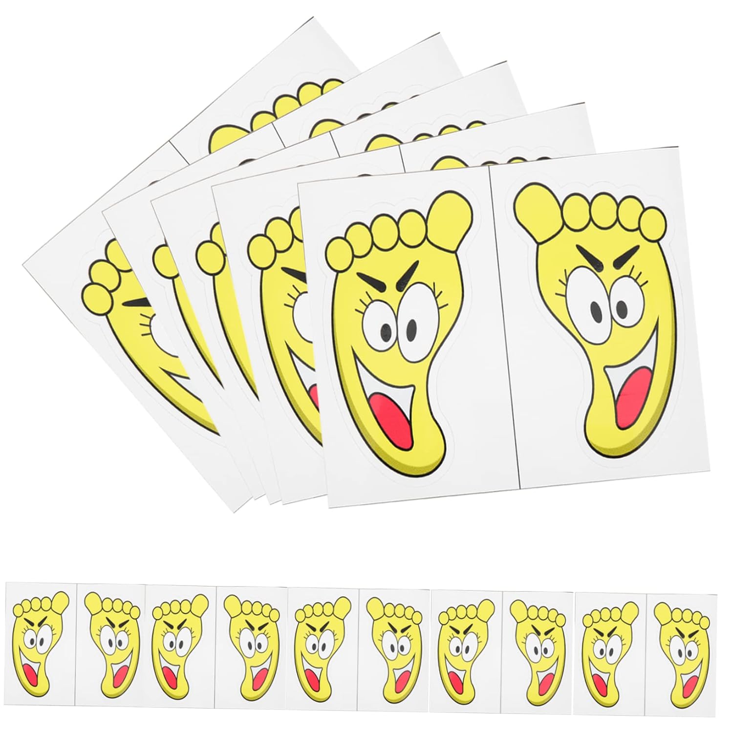 6x Selbstklebende Fußabdruck Aufkleber - Dschungel Tierdesigns Für Kindergarten & Klassenzimmer