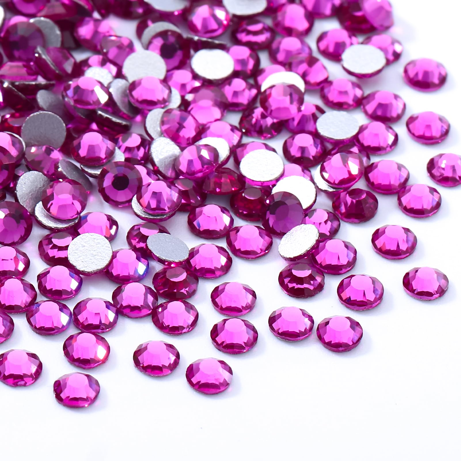 1440PCS Fuchsia SS8 Flatback Rhinestones(2.3-2.5mm)