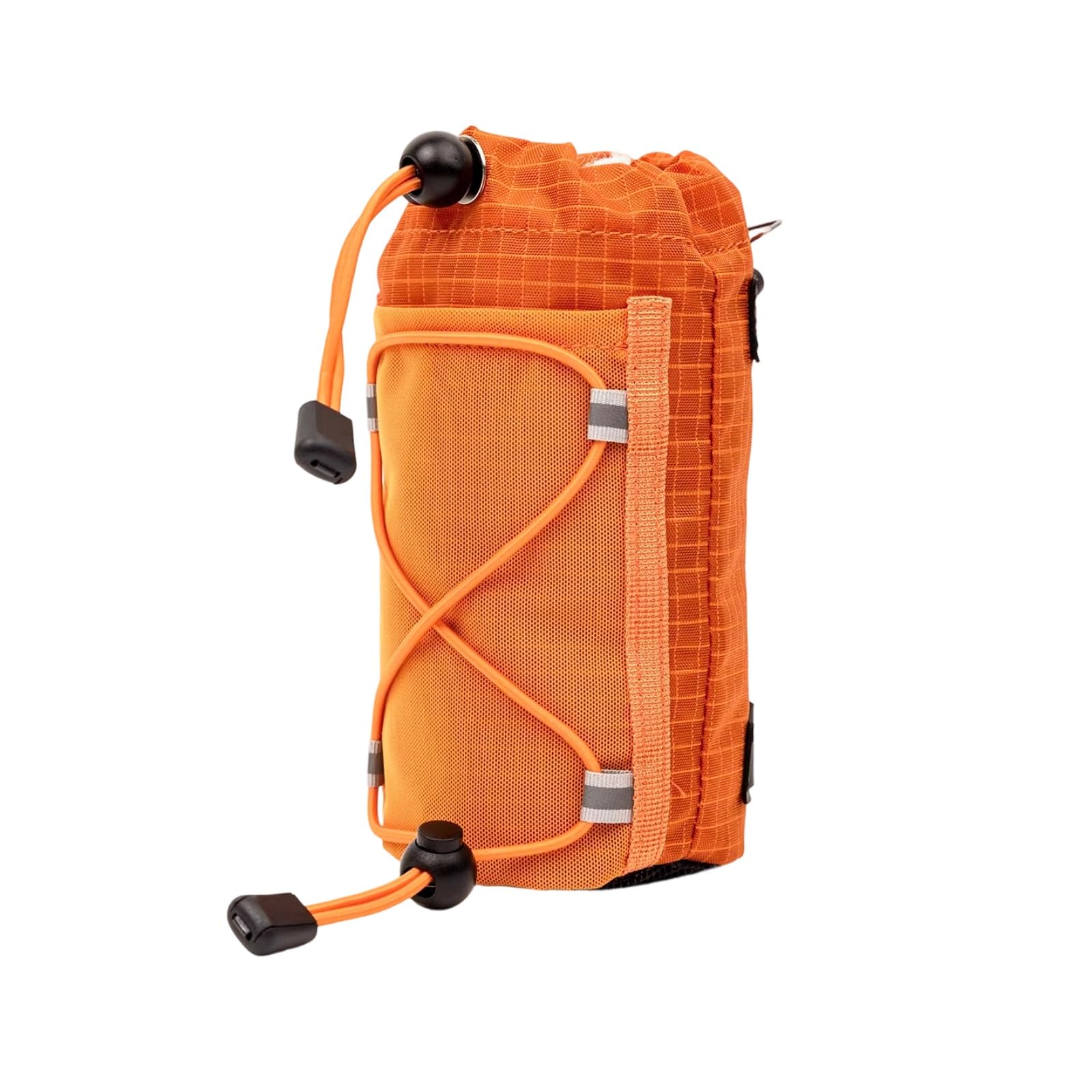 Molle Water Bottle Holder Drawstring Sports Water Bottles Pouch Bag Hydration Carrier for Travel Camping Hiking (Orange, 18.5cm*8.7cm)