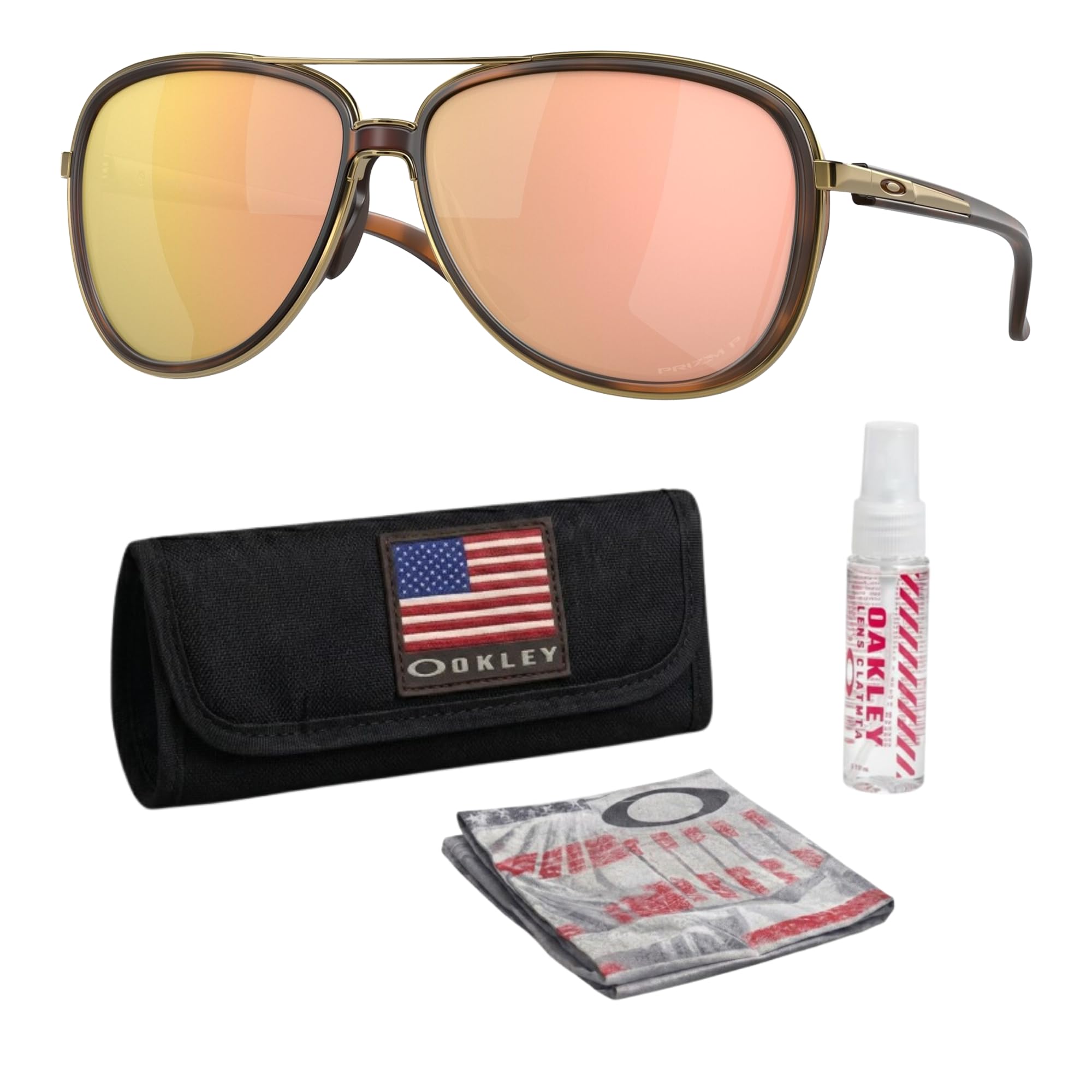 OAKLEY SPLIT TIME OO4129 okulary przeciwsłoneczne w kształcie pilota z oficjalnym zestawem okularów