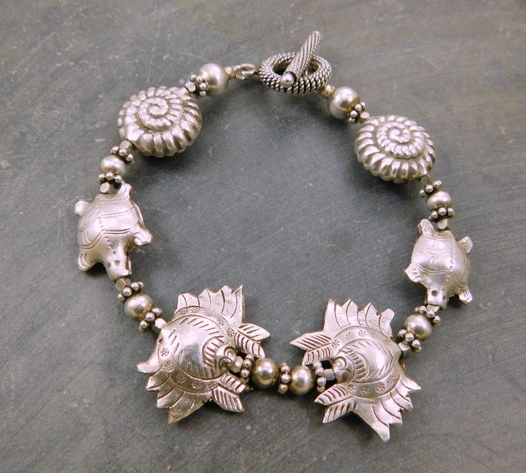 Sterling Silver Sea Creature Bracelet