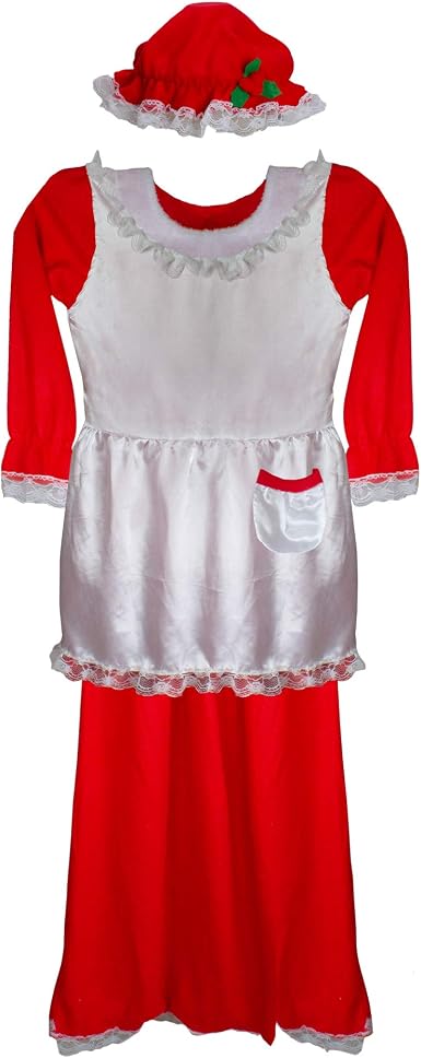 Amazon.com: Rojo y blanco mujer señora Claus traje conjunto tamaño: talla  grande : Ropa, Zapatos y Joyería