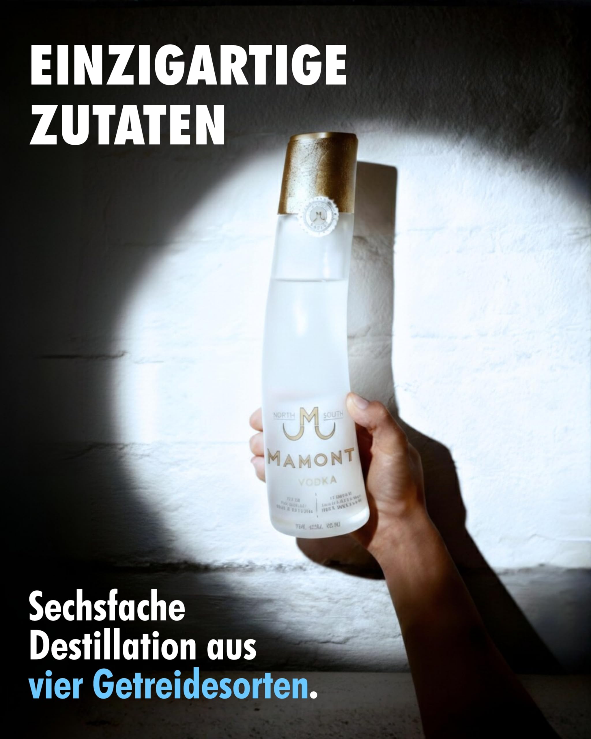 MAMONT Vodka 40% Vol. 700 ml Single Estate Georgien 6-fach destilliert Designflasche
