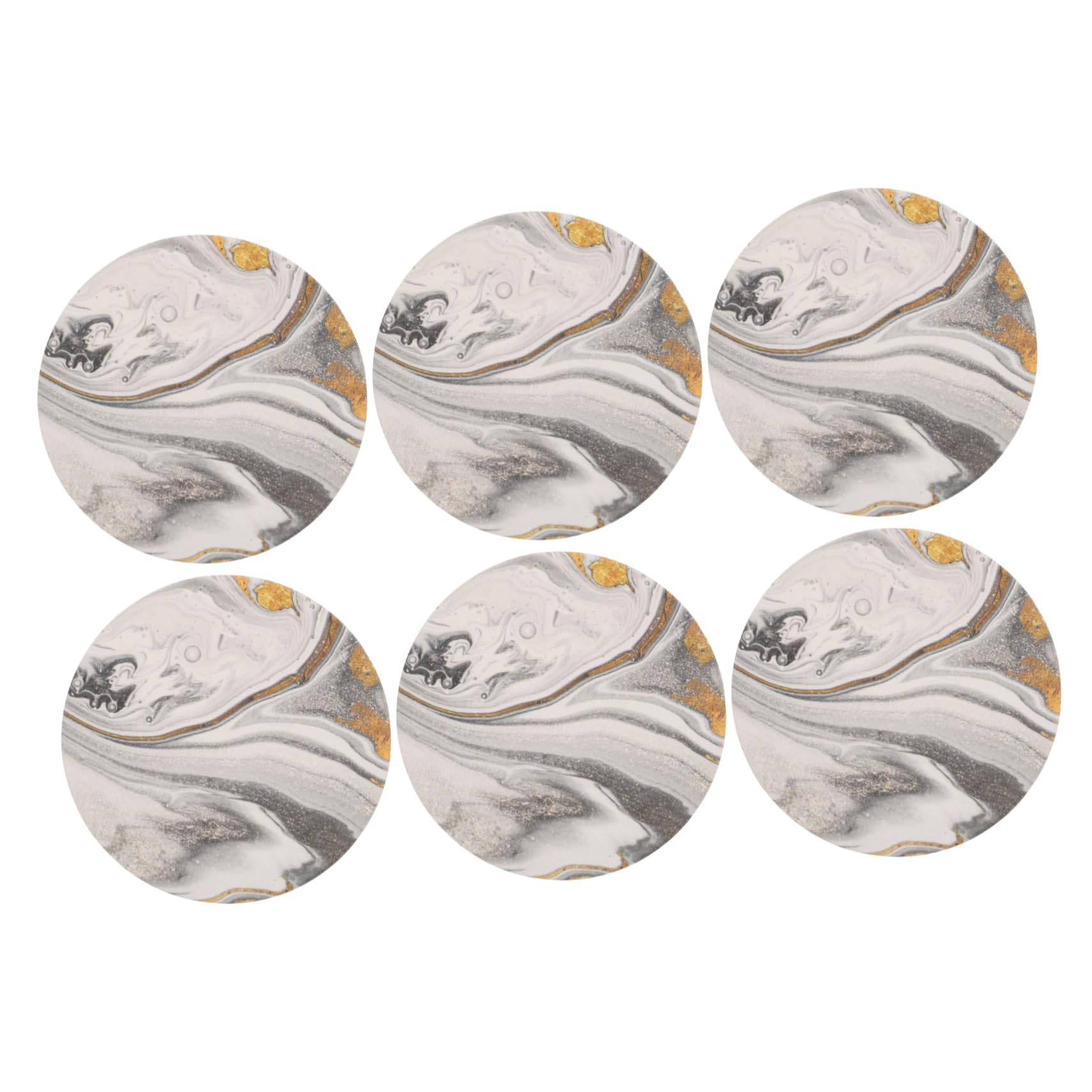 Alipis 12stücke Marble Muster Keramische Untersetzer Absorbierende Tischuntersetzer Mit Korkrücken Für Kaffeetassen Teetassen Weingläser Modernes Design Für Küche Wohnzimmer Bar Und