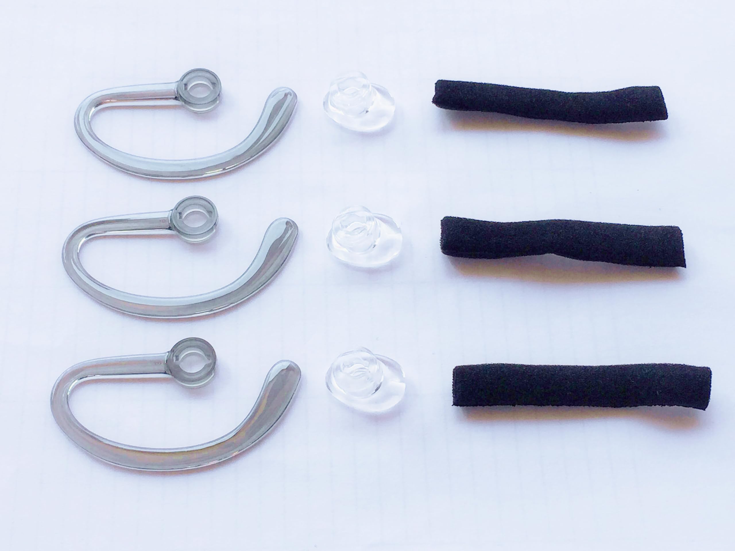 CS540 Ear Tips + Ear Hook Loops + Foam Spare + Earpads Fit Kit for Plantronics CS540 Savi W440 W740 W745 WH500 EarLoops EarHook Ear Bud Sleeve Part-9Pcs