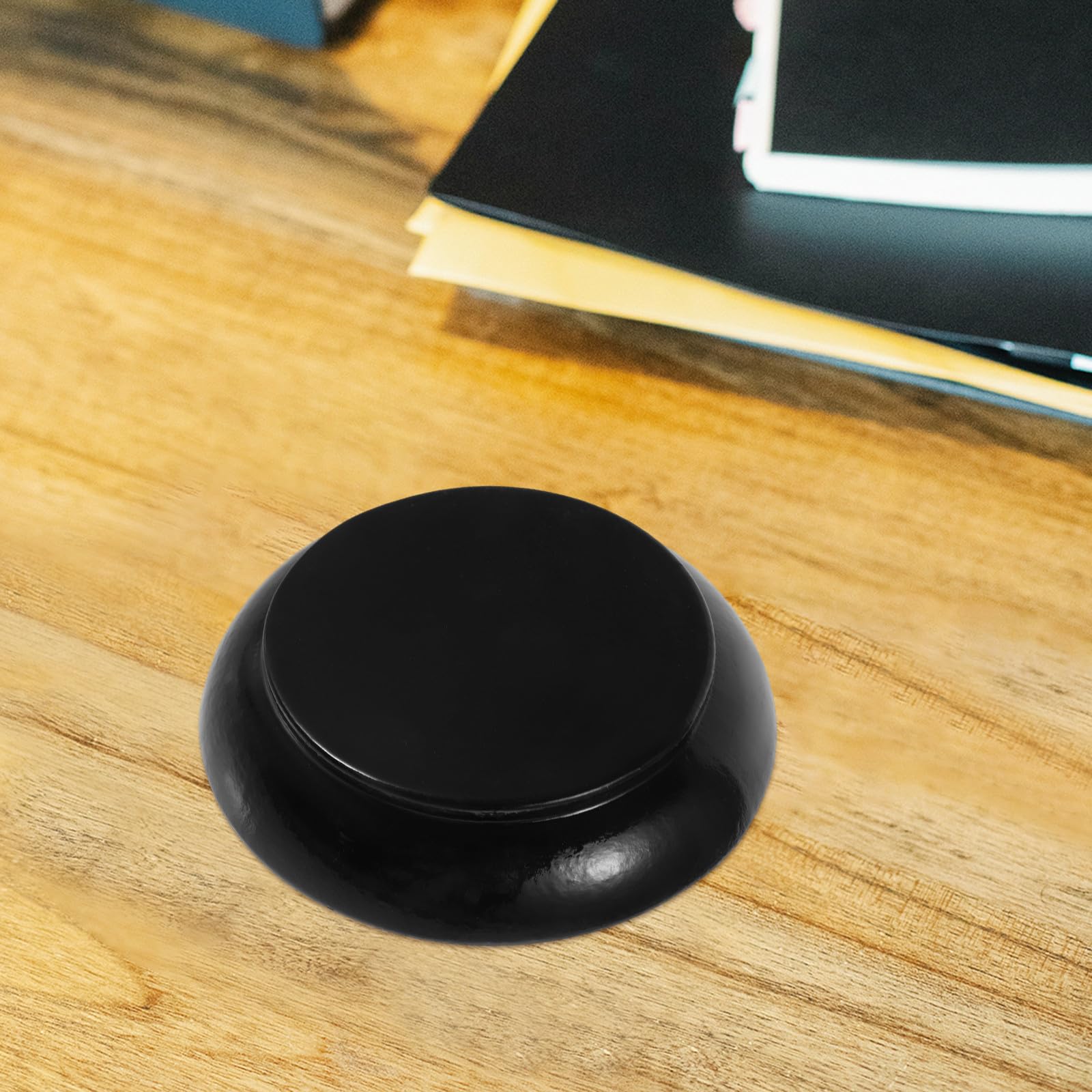 Operitacx Support de Marteau de Juge en Bois Socle Rond Robuste, Base Antibruit pour Maillet de Tribunal, Accessoire de Bureau pour Commissaire-Priseur et Juge, pour Salles D’Audience et