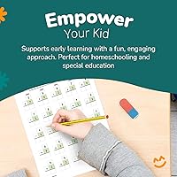 Vista 4 de Cuaderno de ejercicios de una página al día de Channie's para preescolar - estudiantes de primaria de 1º grado, práctica de matemáticas de un solo