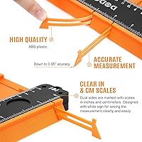 Vista 7 de dodowin Medidor de contorno con cerradura, regalos para él, hombres, cumpleaños, papá, marido, herramienta de contorno de forma de súper calibre