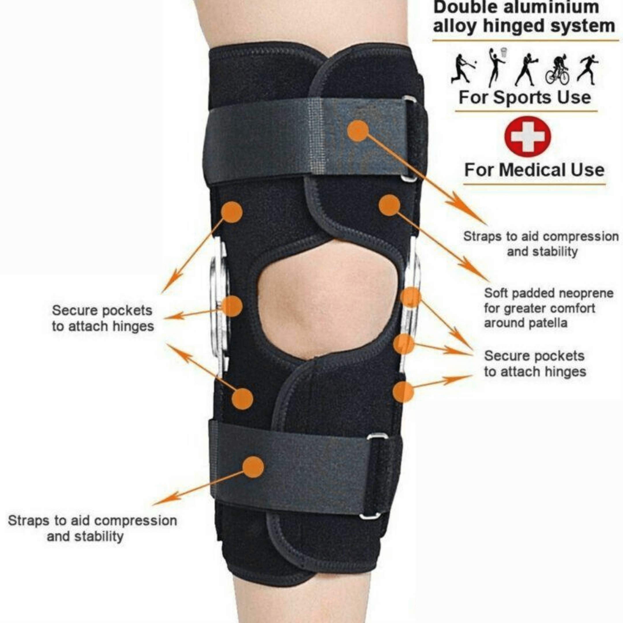 Buy Comfyorthopedic Wrap Around Hinged Knee Brace Immobilizer with