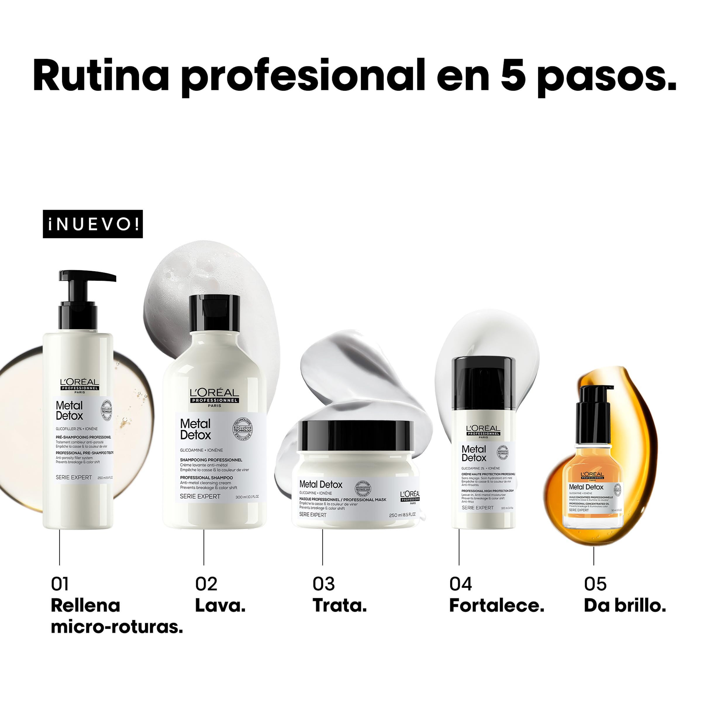 L'Oréal Professionnel Metal Detox Aceite Concentrado Protector Térmico Anti-Rotura 50 ml