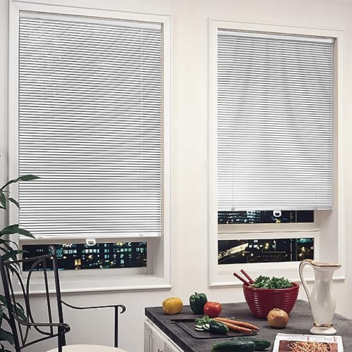 Miniatura 7 de Didoya Mini persianas de aluminio de 24 pulgadas sin cordón para oscurecer la habitación, persianas horizontales para ventanas de interior, cocina,