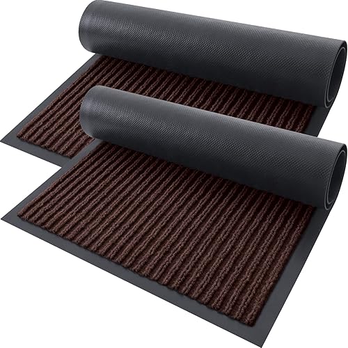 OLANLY Front Door Mat Indoor Outdoor Entrance, 2-Pack 29.5 x