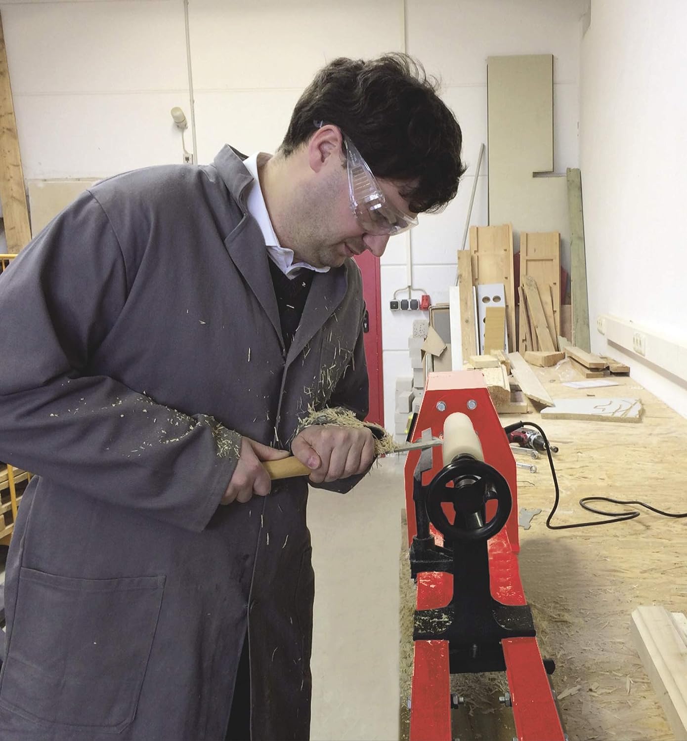 Einhell Ciseaux à bois (5 pièces: 1 bédane, 1 gouge à profiler, 1 ciseau à racler, 1 gouge à dégrossir et 1 grain d’orge)