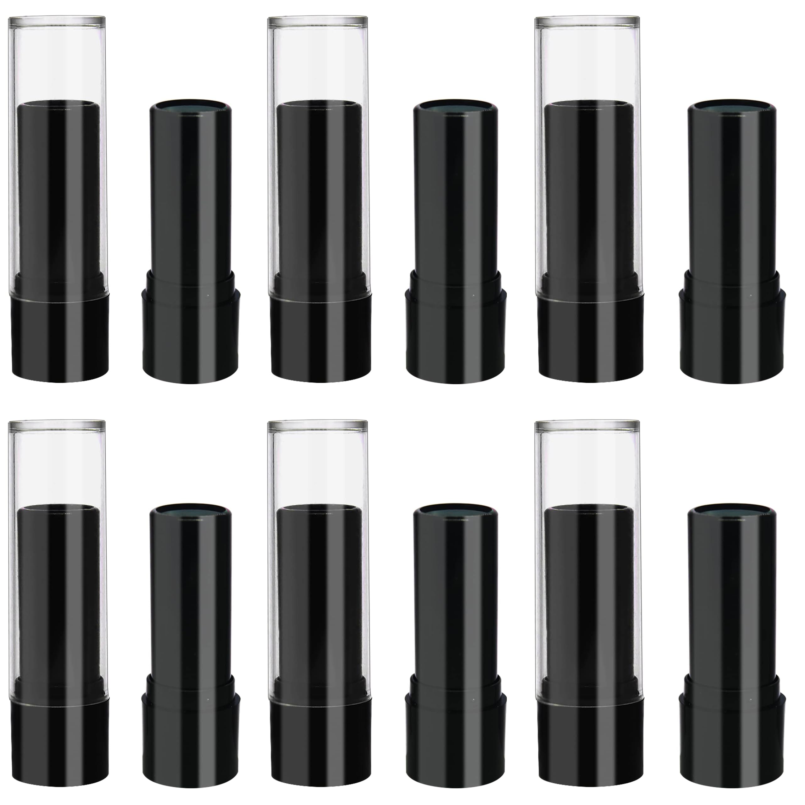 hunky dory 6pcs 5ml Plastic Unbreakable Travel Empty Lip Stick, Kajal,Lip Care, Face Care Costemic, Bottles Empty Lip Containers Tubes,Refillable Bottle-picture-10