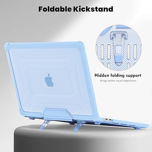 Miniatura 127 de DTangLsm Funda rígida resistente para M4 MacBook Air de 15 pulgadas 2025 2024 2023 M4 M3 M2 A3241 A3114 A2941, resistente carcasa rígida resistente