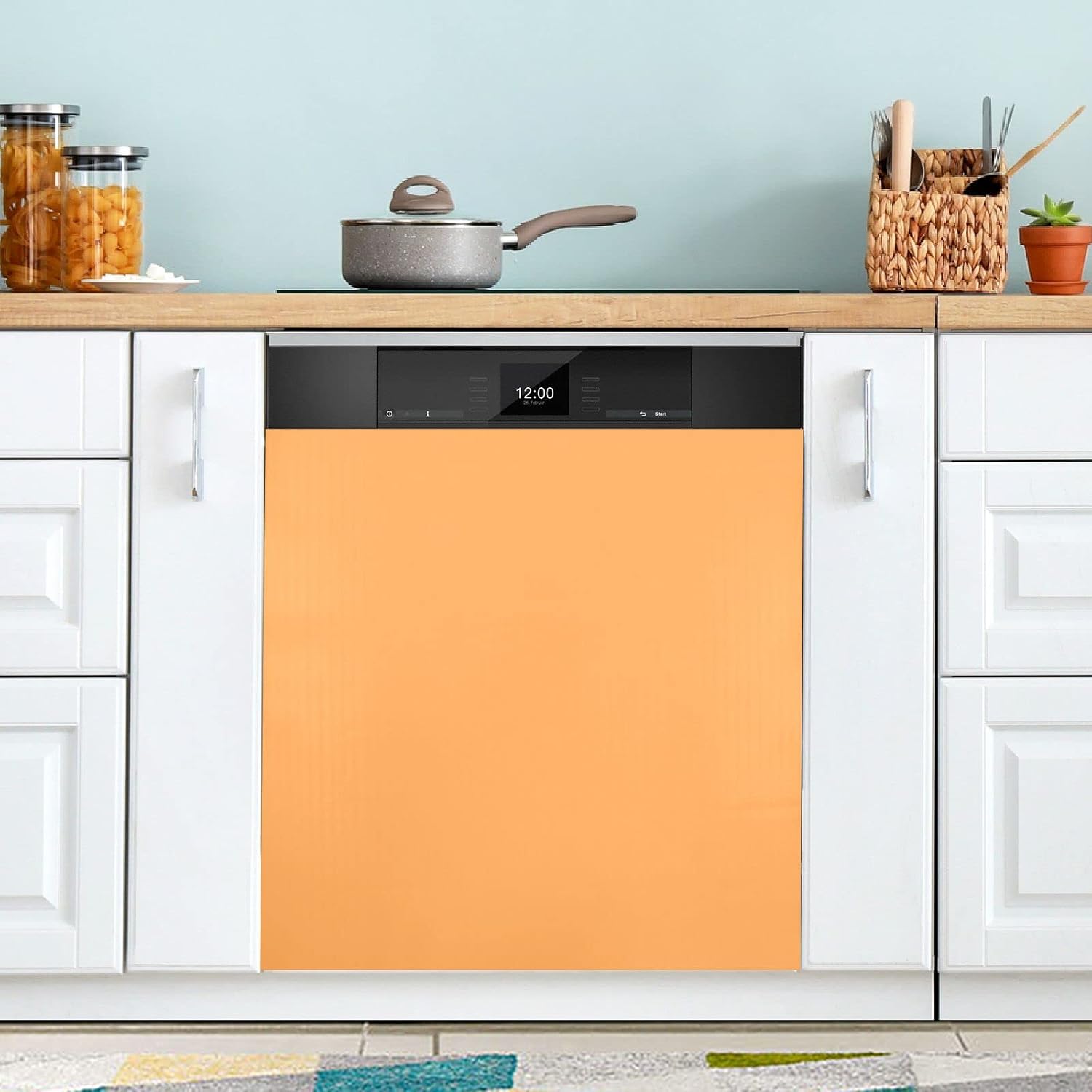 Light Pink Dishwasher Magnet Cover 23 x 26 inch Refrigerator Magnet Cover Kitchen Decoration 20821