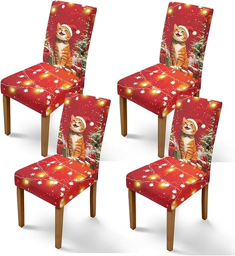 Miniatura 43 de Rnyleeg Fundas de silla de Navidad para sala de estar, diseño de muñeco de nieve azul, estampado de pájaros, fundas para sillas de comedor, 1 Muñeco