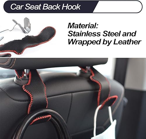 Miniatura 3 de MECHCOS Ganchos para reposacabezas de asiento de automóvil, organizador de asiento trasero de automóvil, soporte de gancho de almacenamiento para