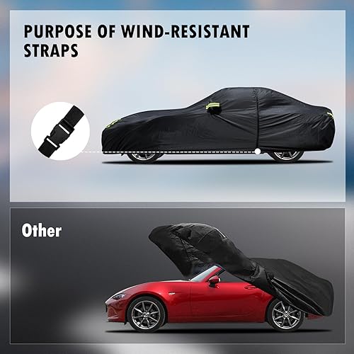 Miniatura 109 de Migaven - Funda de automóvil impermeable para todo tipo de clima, funda exterior completa para automóviles, protección contra la lluvia, sol