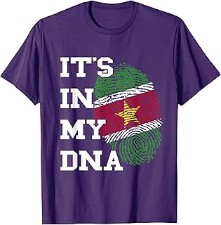 Suriname Flag It's in My DNA Thumbmark Surinamese Roots T-Shirt