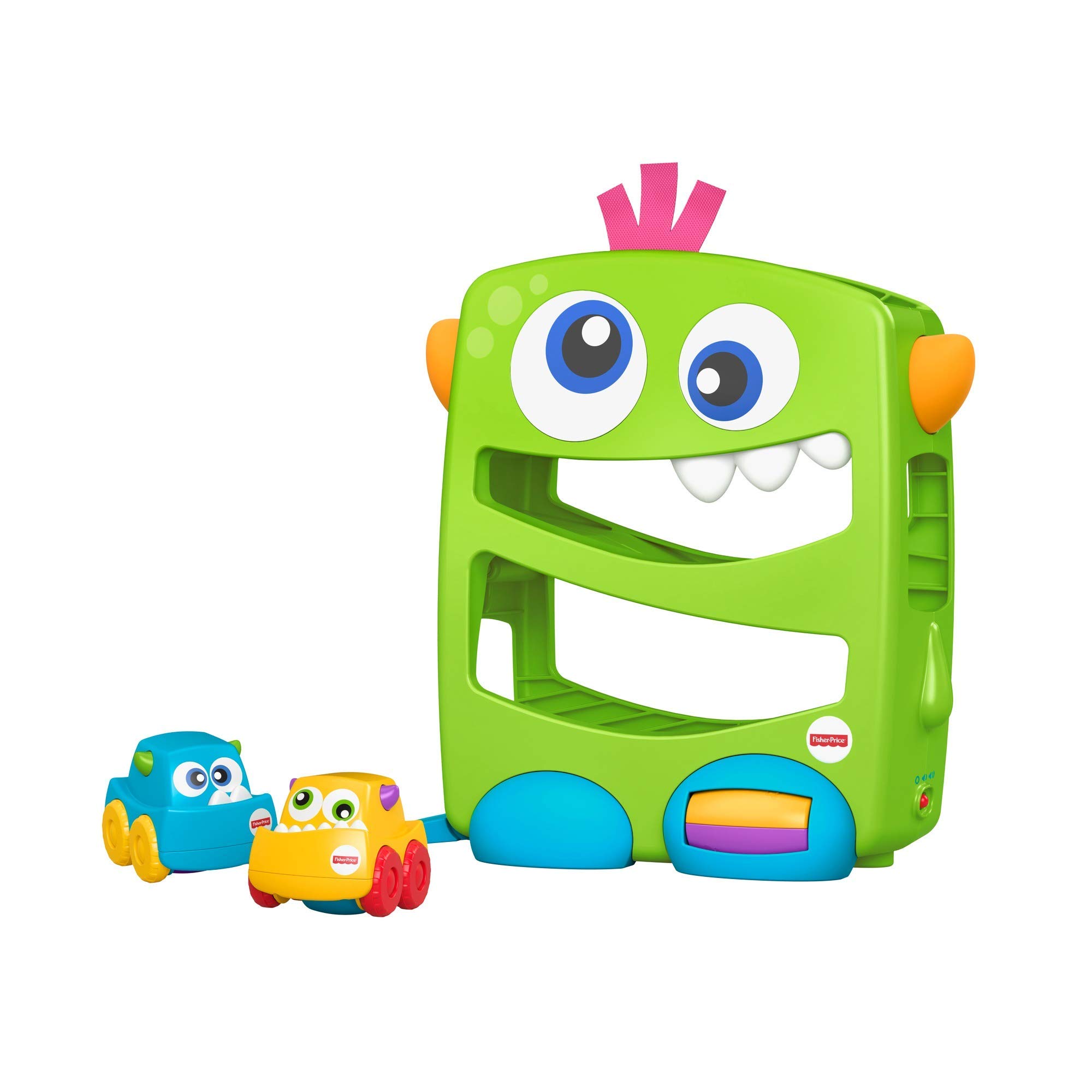Fisher-Price - Mostriciattolo con Rampa e Veicoli, Giocattolo per Bambini 6+ Mesi, FYL40