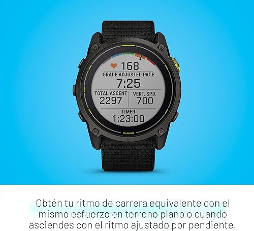 Miniatura 6 de Garmin Enduro 0.118  2.008 in, Solar, Zafiro, Reloj inteligente GPS de Ultraperformance, duración extrema de la batería, mapeo detallado, linterna